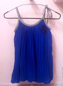 Navy Blue Blouson Top
