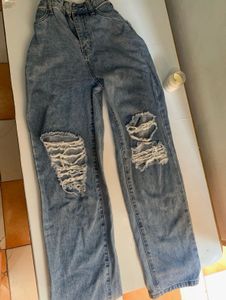 Ripped Jeans - Light Wash Blue