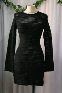 Black Knit Mini Dress