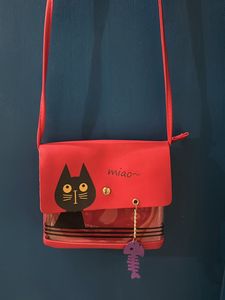 Red Kitty Sling Bag