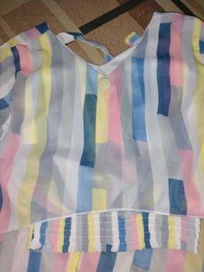 Striped Sheer Blouse