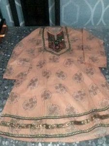 Peach Floral Kurta