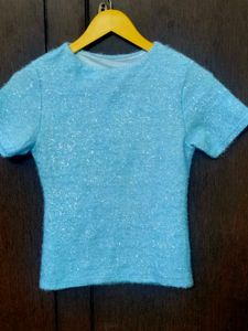 Ice Blue Korean Top