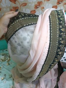 Dimond Work Saree New, Pink