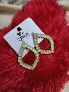 Combo Of Hollow Stone Drop Earrings