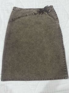 Vintage Brown Denim Skirt