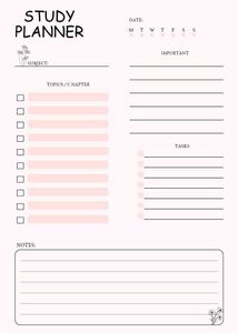 Daily   Study  to do List Planners