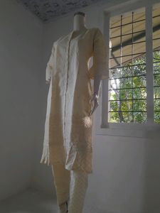 Round Neck Cotton Womens Kurta Set
