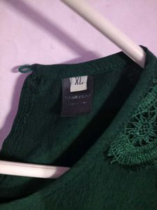 dark green abaya with dupatta