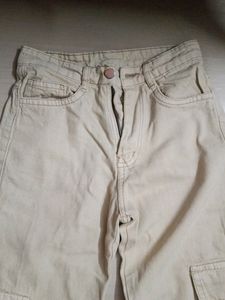 Office White Cargo Pant