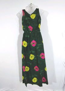 Green Tie And Dye Print Dress (Women&#39;s)