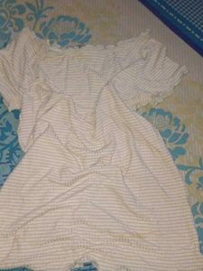 Striped Off-Shoulder Dress