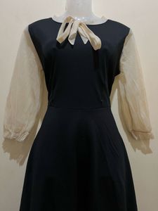 Korean Pintrest Flared Black One Piece❤️