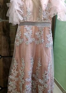 Elegant Padded Engagement Gown with Dupatta