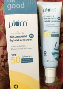 Plum RiceWater And Niacinamide 2% Hybrid Sunscreen