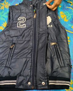 Stylish Navy Blue Vest Jacket