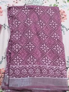 Hand Block Print Cotton Saree