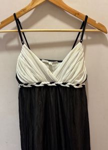 Elegant Black &amp; White Slip Dress