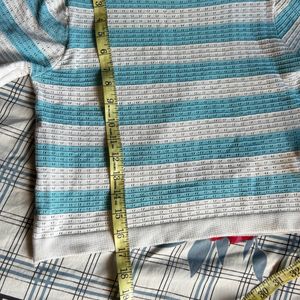Striped Knit Short Sleeve Top