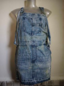 Denim Overall Dress Size Small