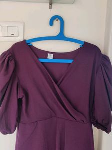 Dark Purple Flared Dress