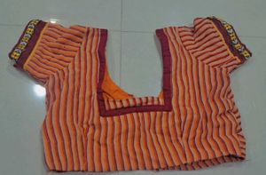 Elegant red and mustard Saree