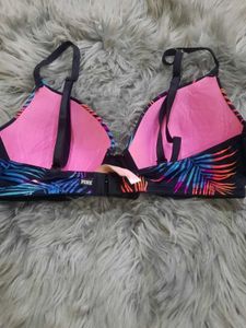 PINK Palm Print Push-Up Bra