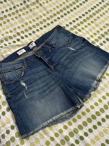 Distressed Denim Shorts