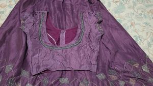 purple lehenga