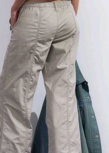 Beige Wide Leg Pants