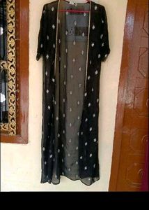 Black Embellished Kurta Set