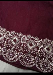Maroon Embroidered Kurta Set
