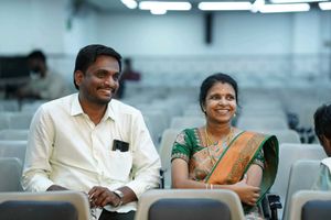 Gray with green silk Saree