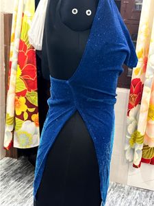 SHEIN,Sparkly Blue Mini Dress