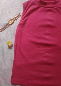 Pink Casual Shirt and tank top