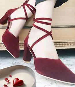 Red Ankle Strap Heels