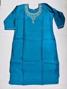 new cyan kurta pant set for women