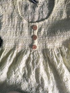 Light Cream Kurti Top