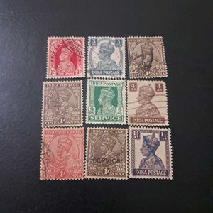 9 British India Stamps
