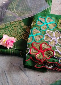 Completely New Saree Green 2,Black 2 Available
