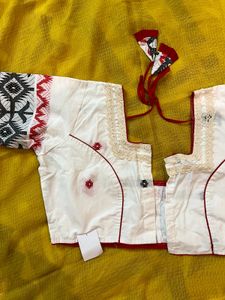 Lace Jamdani Blouse Kolkata style