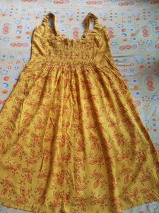 Slit Yellow Dress