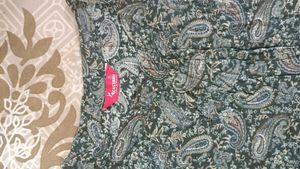 Dark Olive Paisley Print Dress 🌿