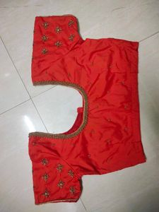 flat Offer🧡Orange Maggam Blouse