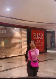 H&amp;M Women Pink Ribbed Cut Out Top