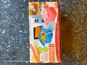 Plastic Microwavable Two Containers With Lid