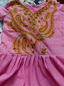 Pink Embroidered Tunic (Frock)