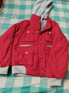 Cute Red Hooded Jacket