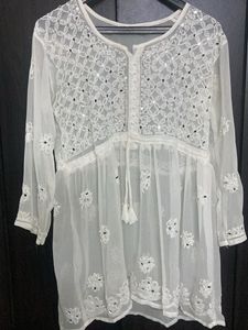 Chikankari Short Kurti
