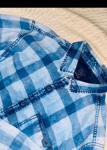 Mufti Blue Patterned Shirt